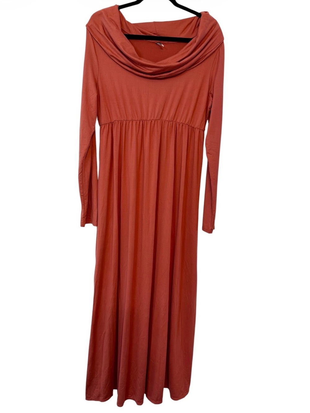 Mother bee maternity off shoulder maxi dress XL Rust photoshoot